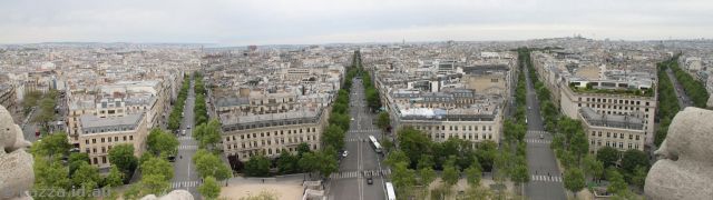 View north from the Arc de Triomphe